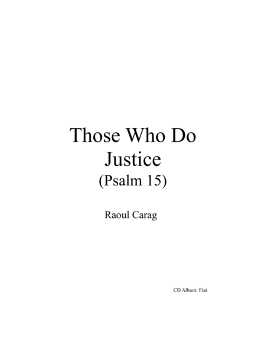 Those Who Do Justice (Psalm 15) 4-Part scores gallery preview page 1