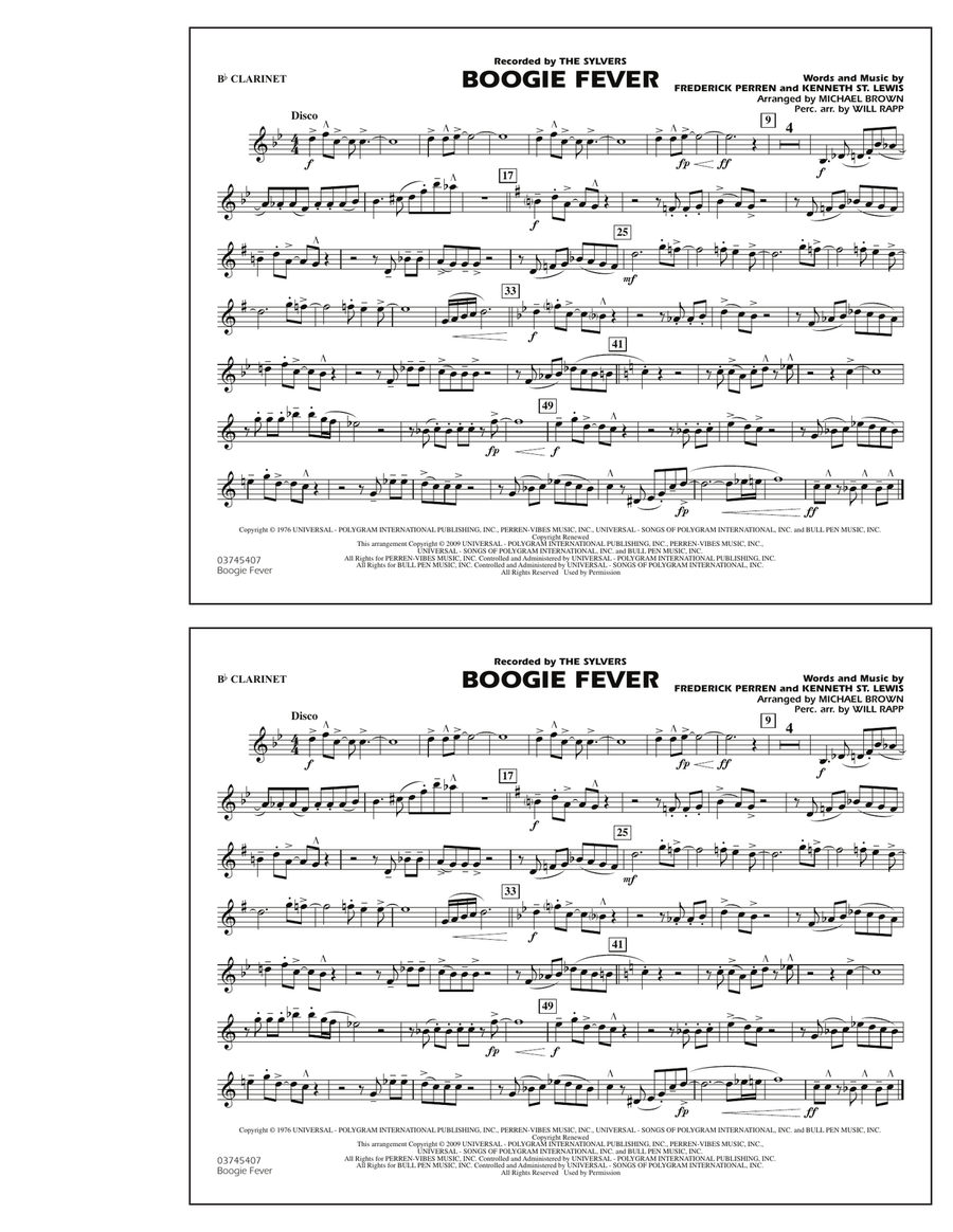 Boogie Fever - Bb Clarinet