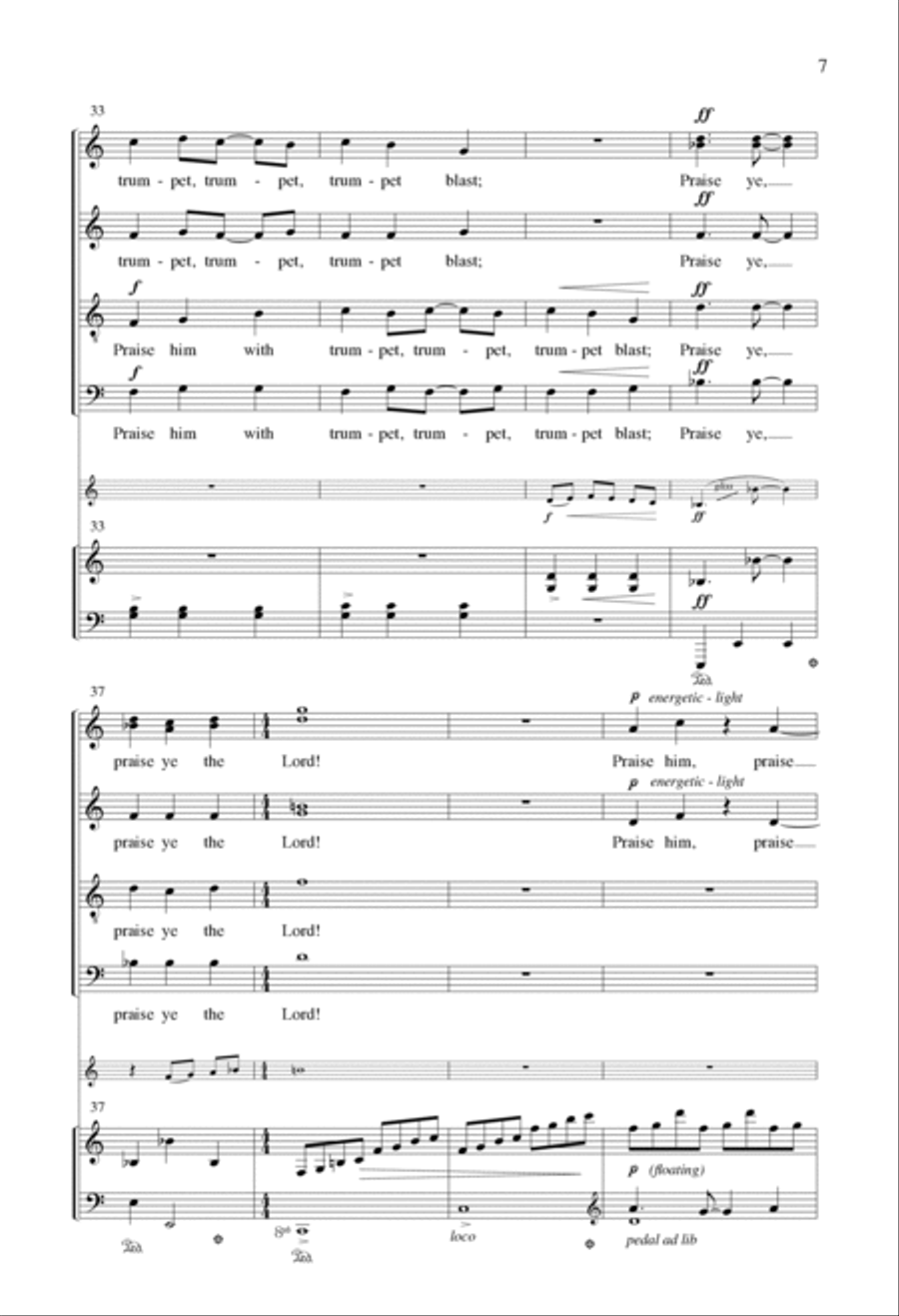 Psalm 150 4-Part scores gallery preview page 5