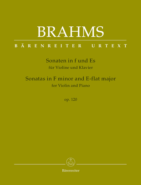 Sonatas in F minor and E-flat major, Edition for Violin and Piano op. 120
