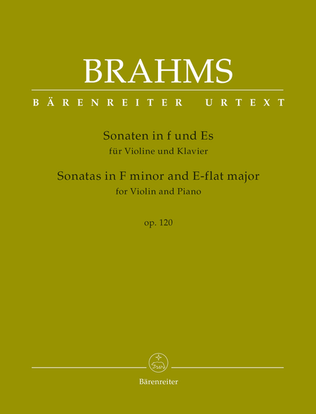 Book cover for Sonatas in F minor and E-flat major for Violin and Piano (after op. 12)
