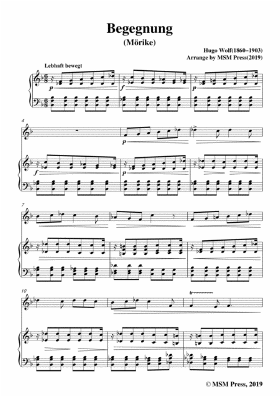 Wolf-Begegnung, for Violin and Piano Violin Solo scores gallery preview page 3