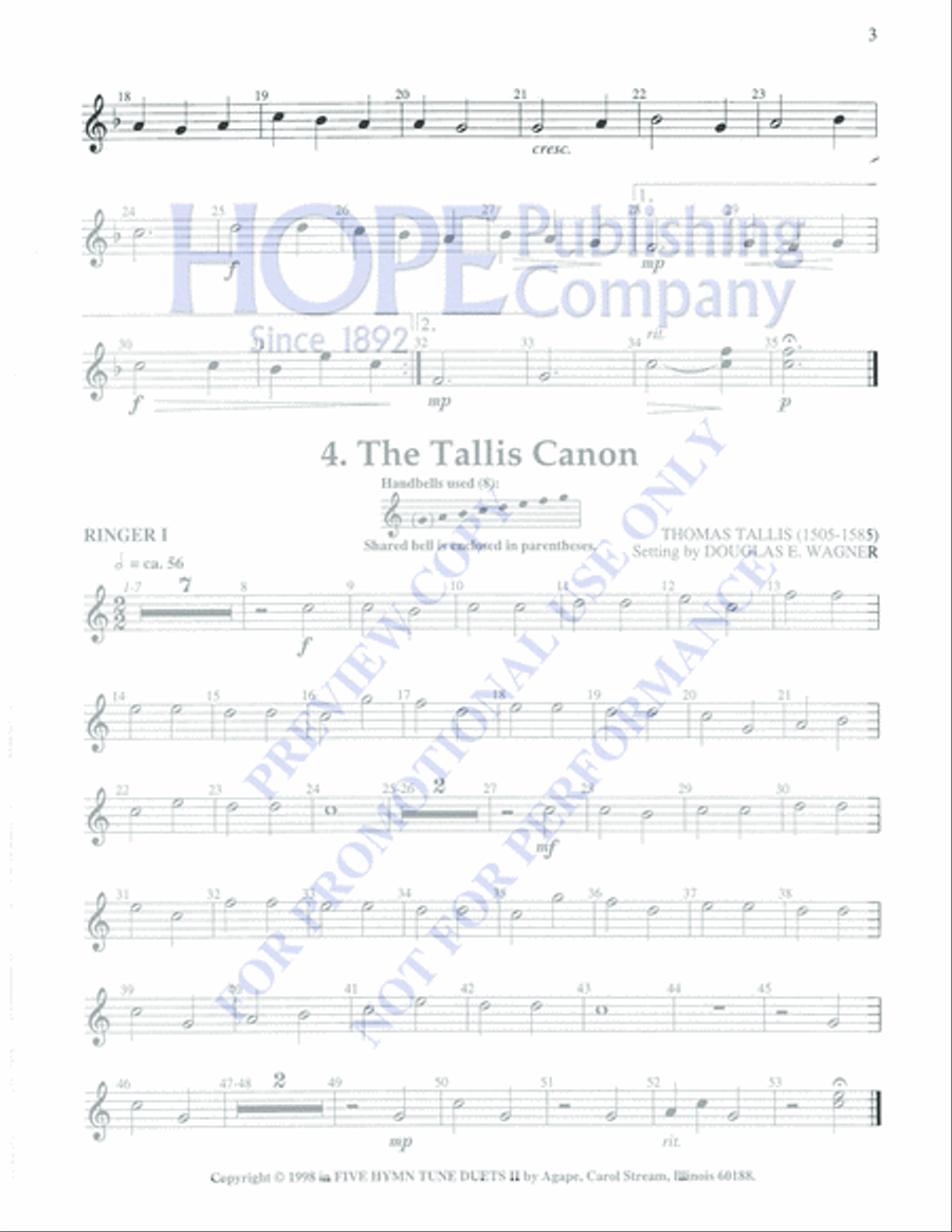 Five Hymn Tune Duets II Percussion scores gallery preview page 21