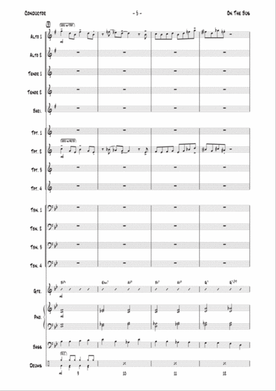 On The Bus Jazz Ensemble scores gallery preview page 5