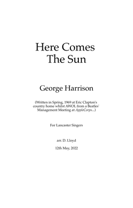 Book cover for Here Comes The Sun