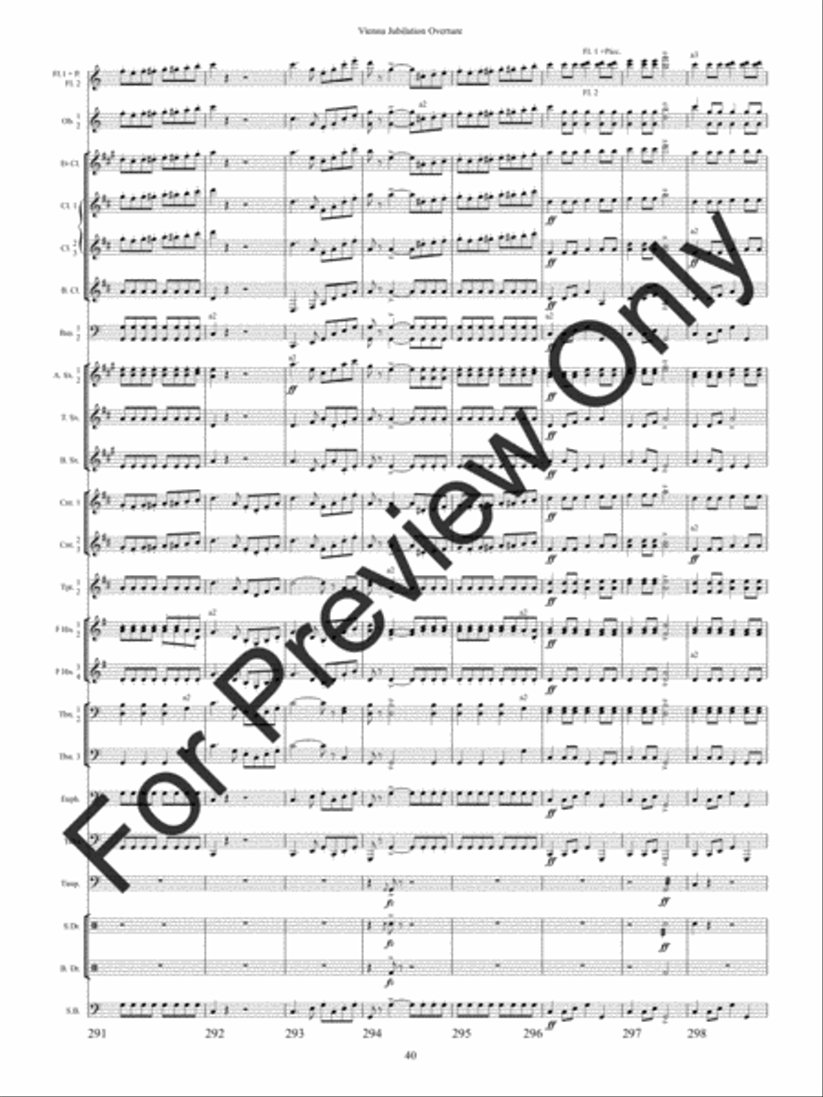 Vienna Jubilation Overture Concert Band scores gallery preview page 43