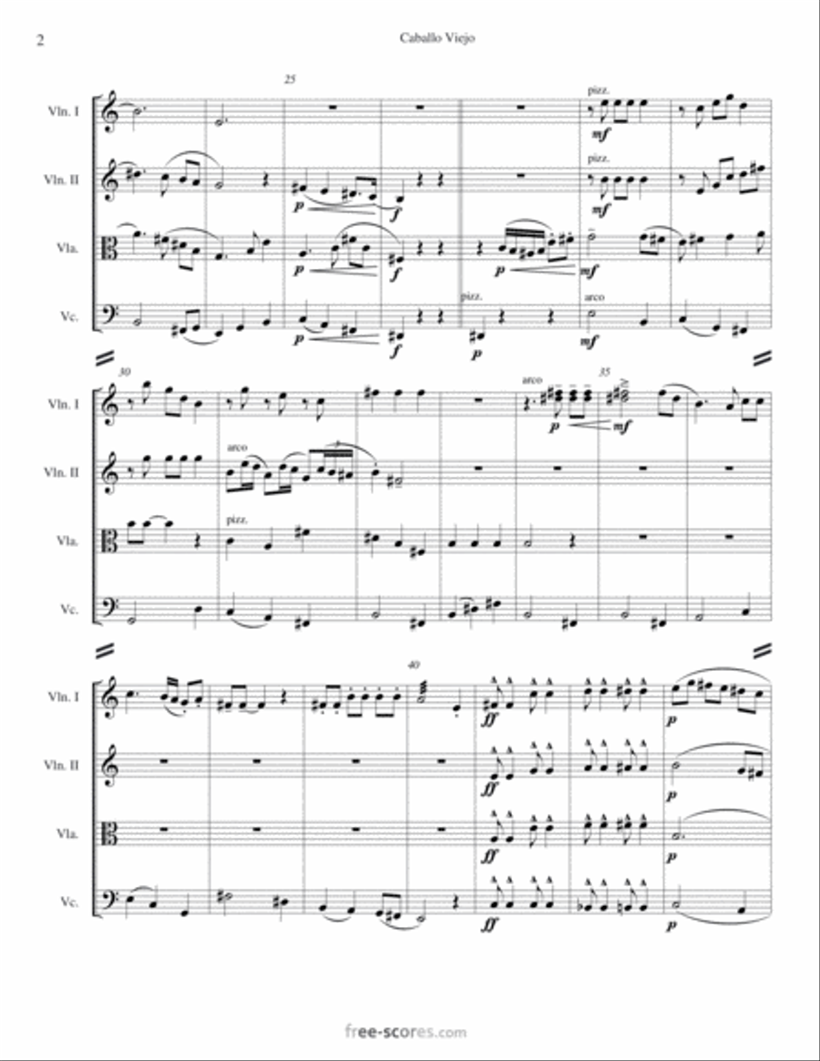 Caballo Viejo String Quartet scores gallery preview page 3
