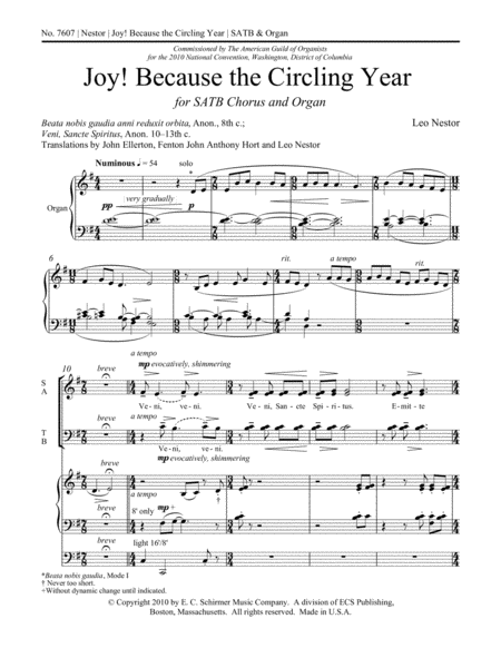 Joy! Because the Circling Year (Downloadable)