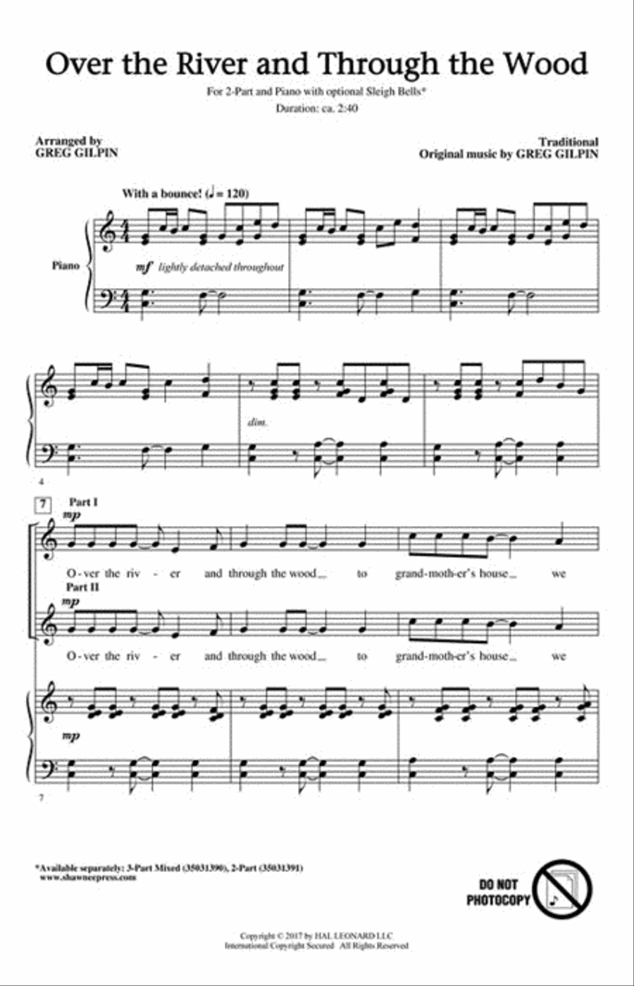 Over the River and Through the Wood 2-Part scores gallery preview page 2