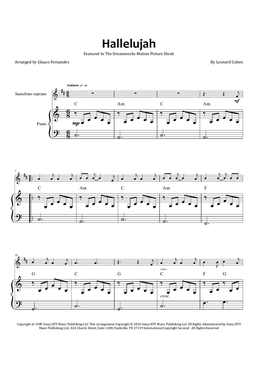 Hallelujah Chamber Music scores gallery preview page 1