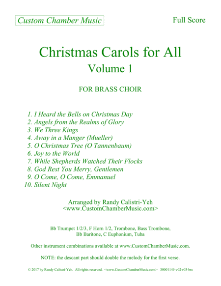 Christmas Carols for All, Volume 1 (for Brass Choir)