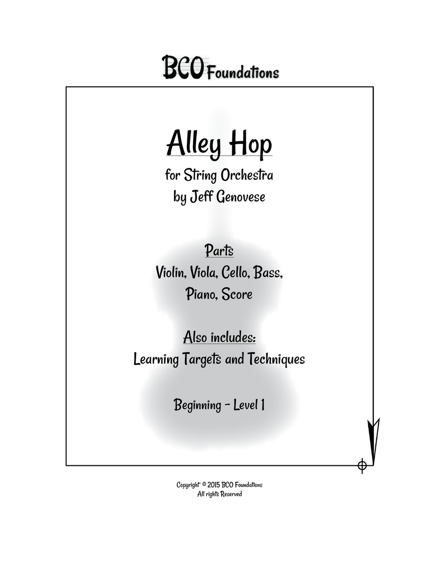 Alley Hop for Beginning String Orchestra String Orchestra scores gallery preview page 1