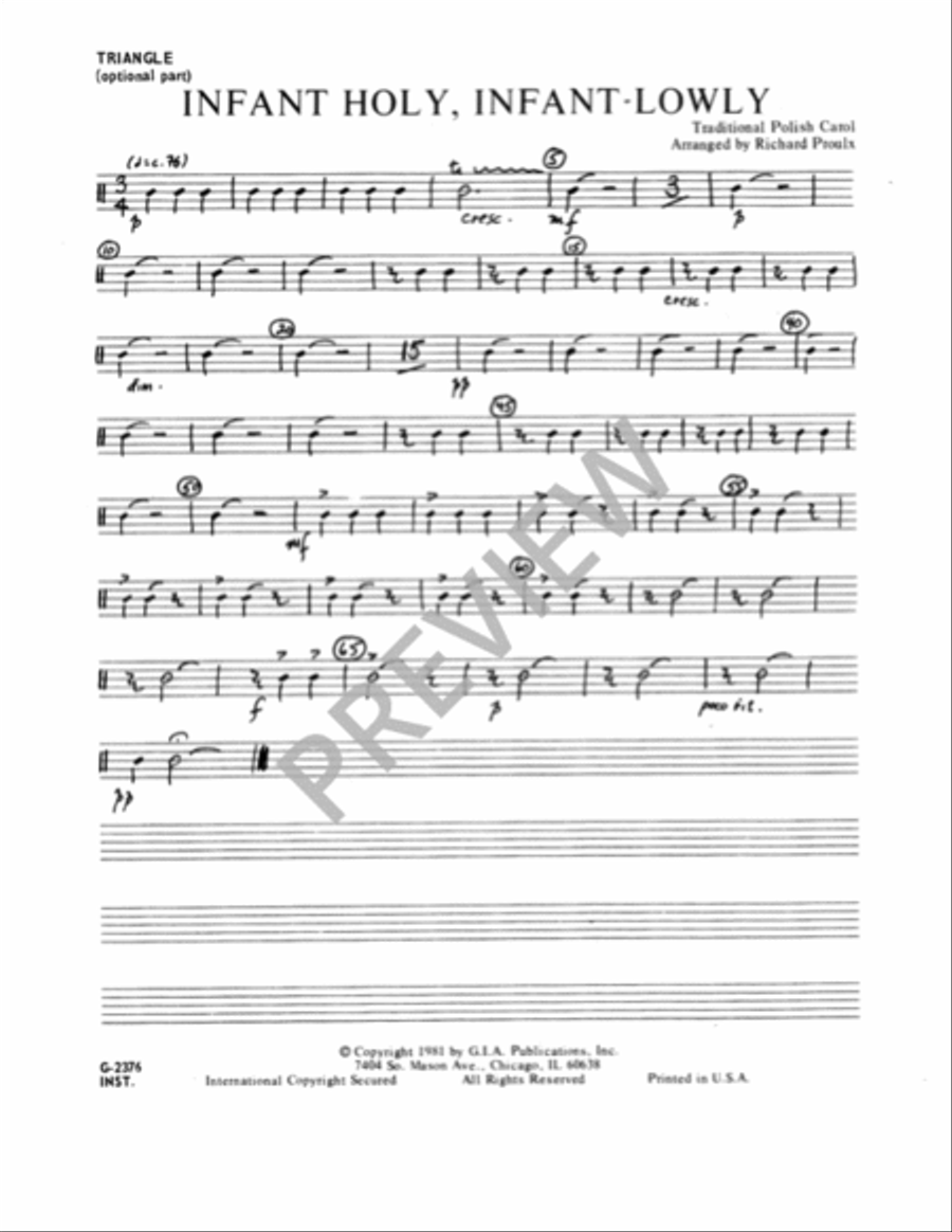 Infant Holy, Infant Lowly - Instrument edition Oboe scores gallery preview page 3