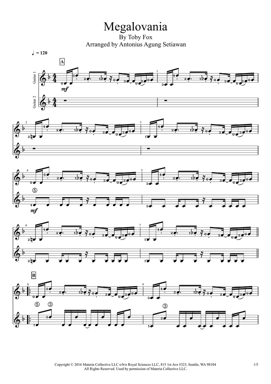 Megalovania guitar hot sale