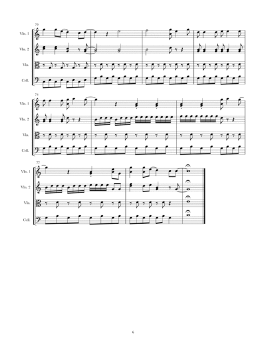 Classy Girls String Quartet scores gallery preview page 6