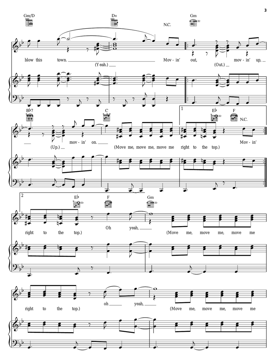 Cadillac Car Acoustic Guitar scores gallery preview page 3