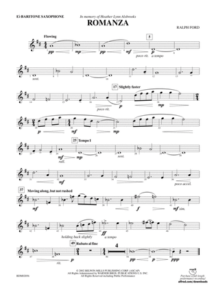 Romanza: E-flat Baritone Saxophone