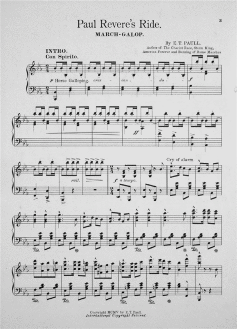 Paul Revere's Ride Piano Solo scores gallery preview page 2
