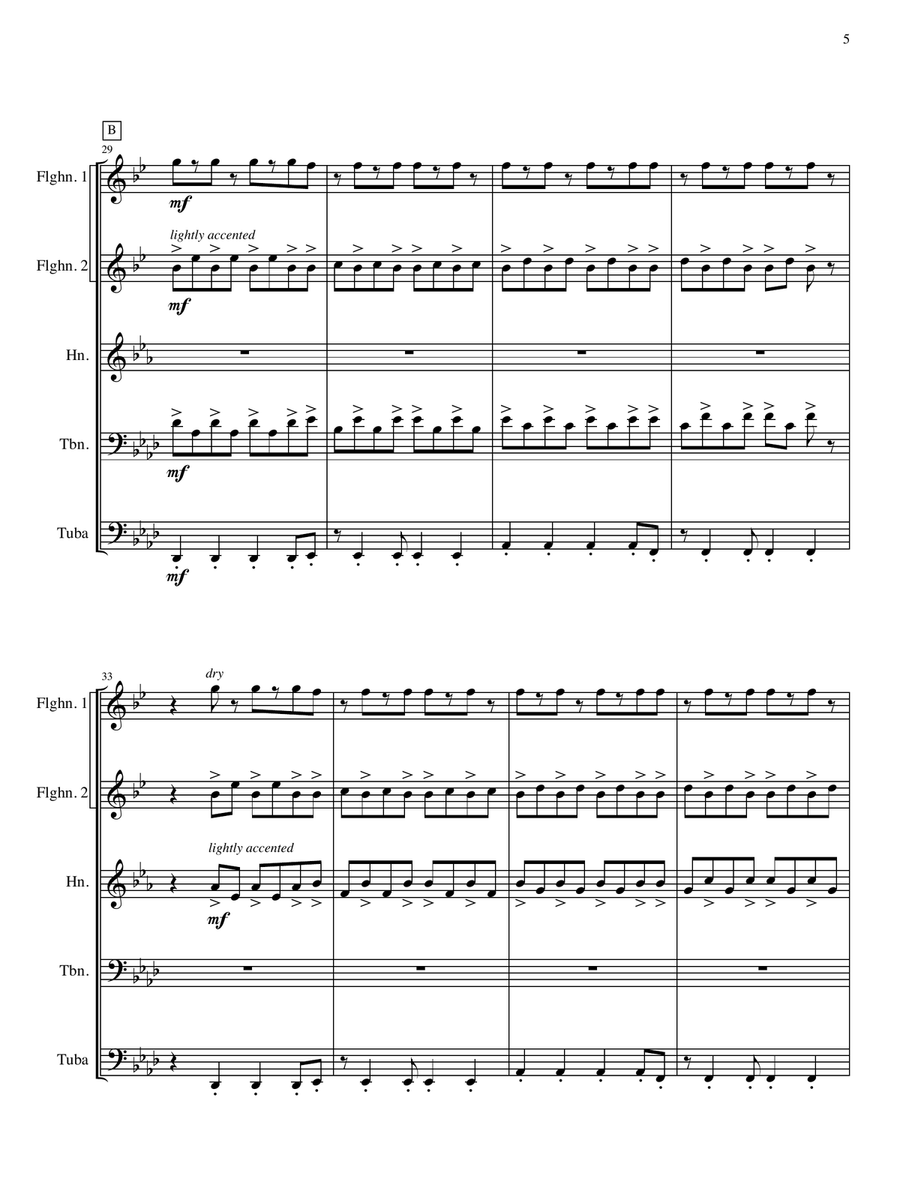 Viva La Vida - Full Score Brass Quintet scores gallery preview page 4