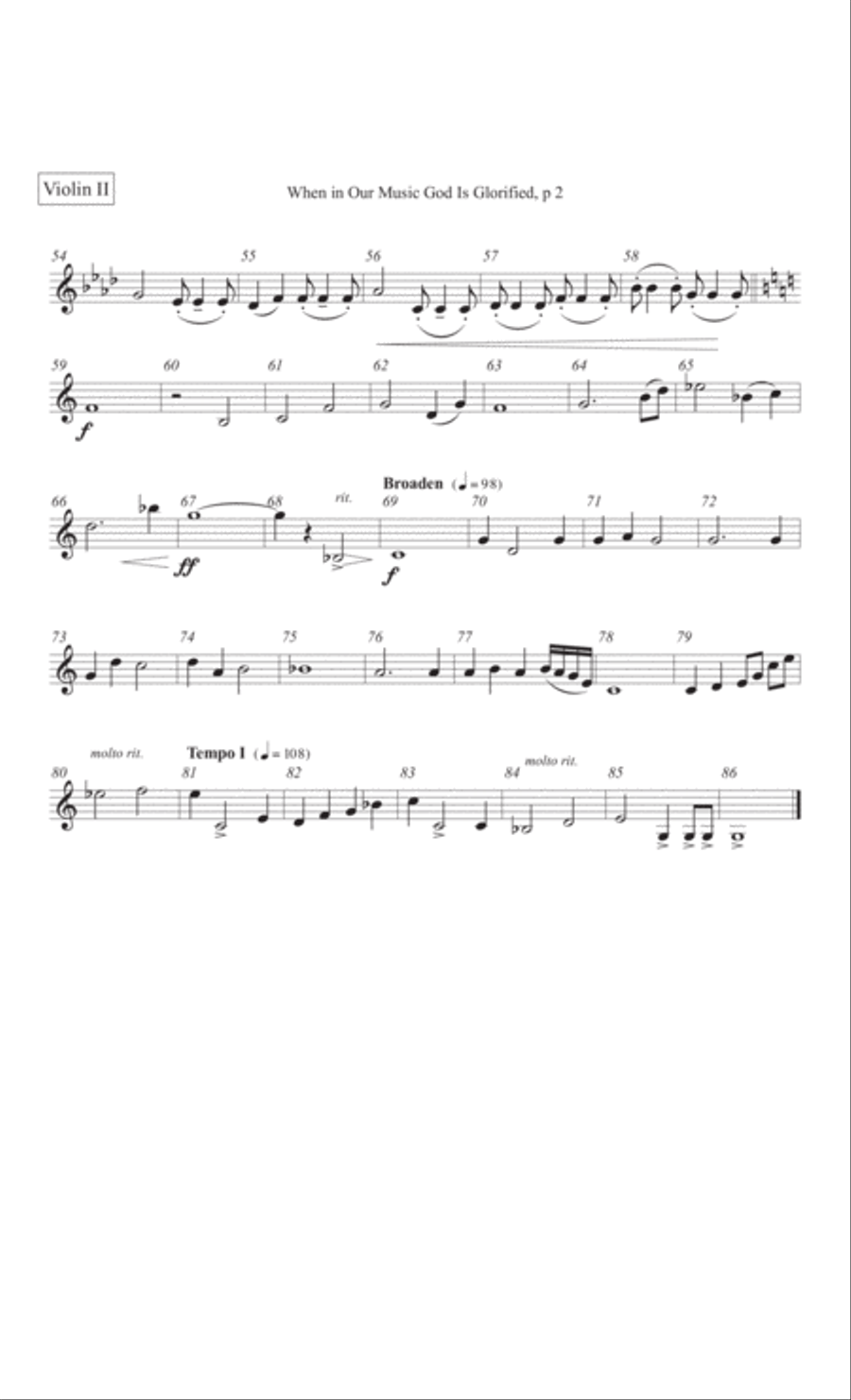 When in Our Music God Is Glorified 4-Part scores gallery preview page 45