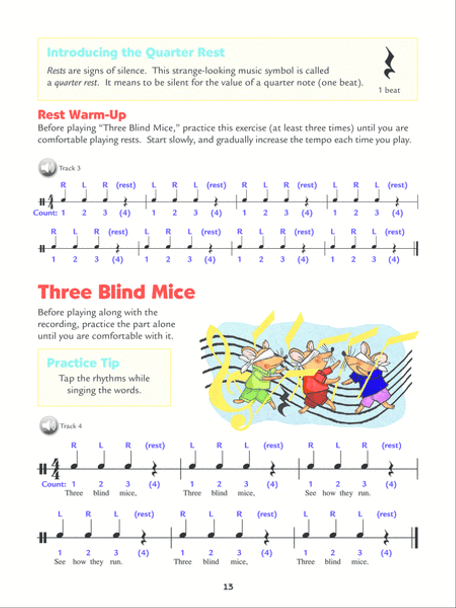 Alfred's Kid's Drum Course, Book 1 Percussion scores gallery preview page 4