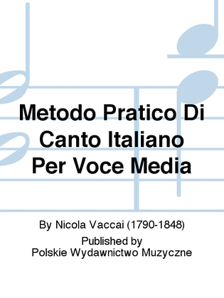 Book cover for Metodo Pratico Di Canto Italiano Per Voce Media