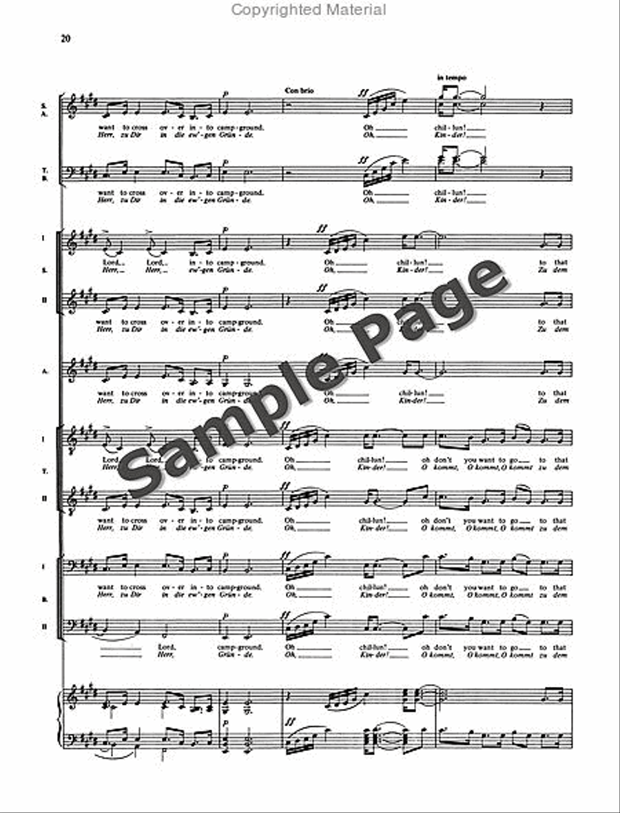 5 Negro Spirituals 5 Negro Spirituals SSAATTBB scores gallery preview page 23