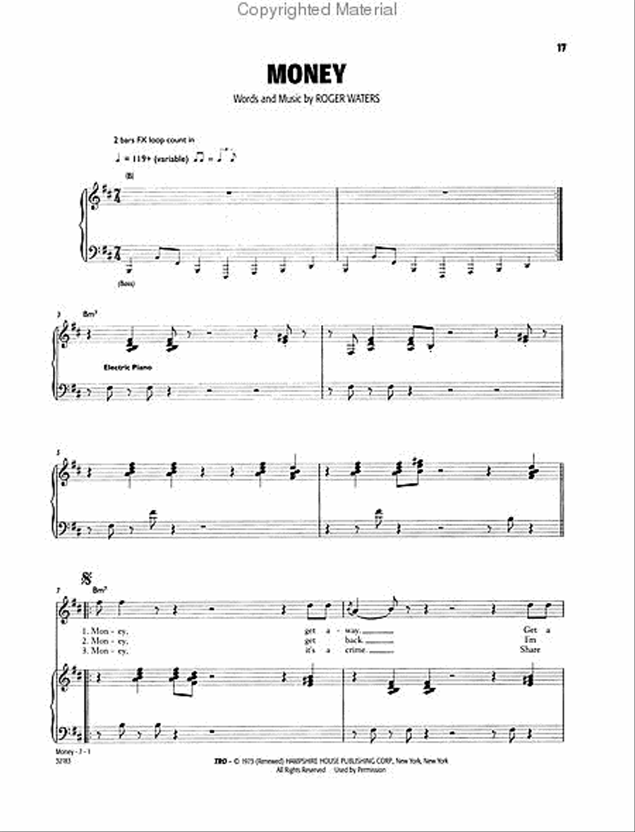 Pink Floyd - Ultimate Keyboard Play-Along Piano, Vocal, Guitar scores gallery preview page 4