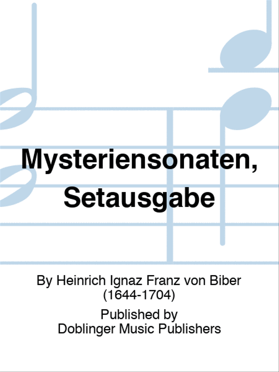 Mysteriensonaten, Setausgabe Violin Solo scores gallery preview page 1