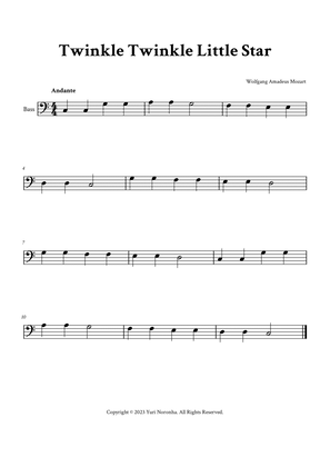Book cover for Twinkle Twinkle Little Star - For Bass (C Major)