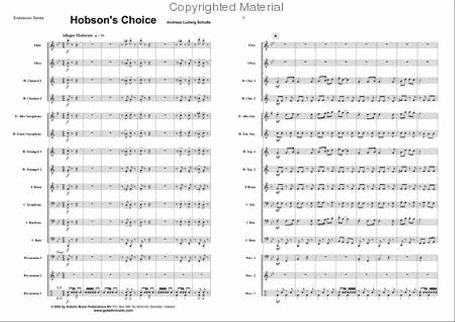 Hobson's Choice Concert Band scores gallery preview page 2