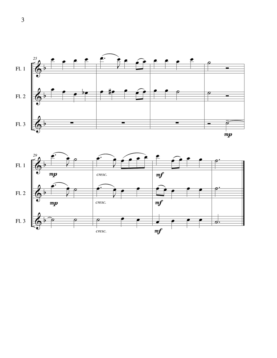 Little Sandman - Flute Trio Flute Trio scores gallery preview page 5