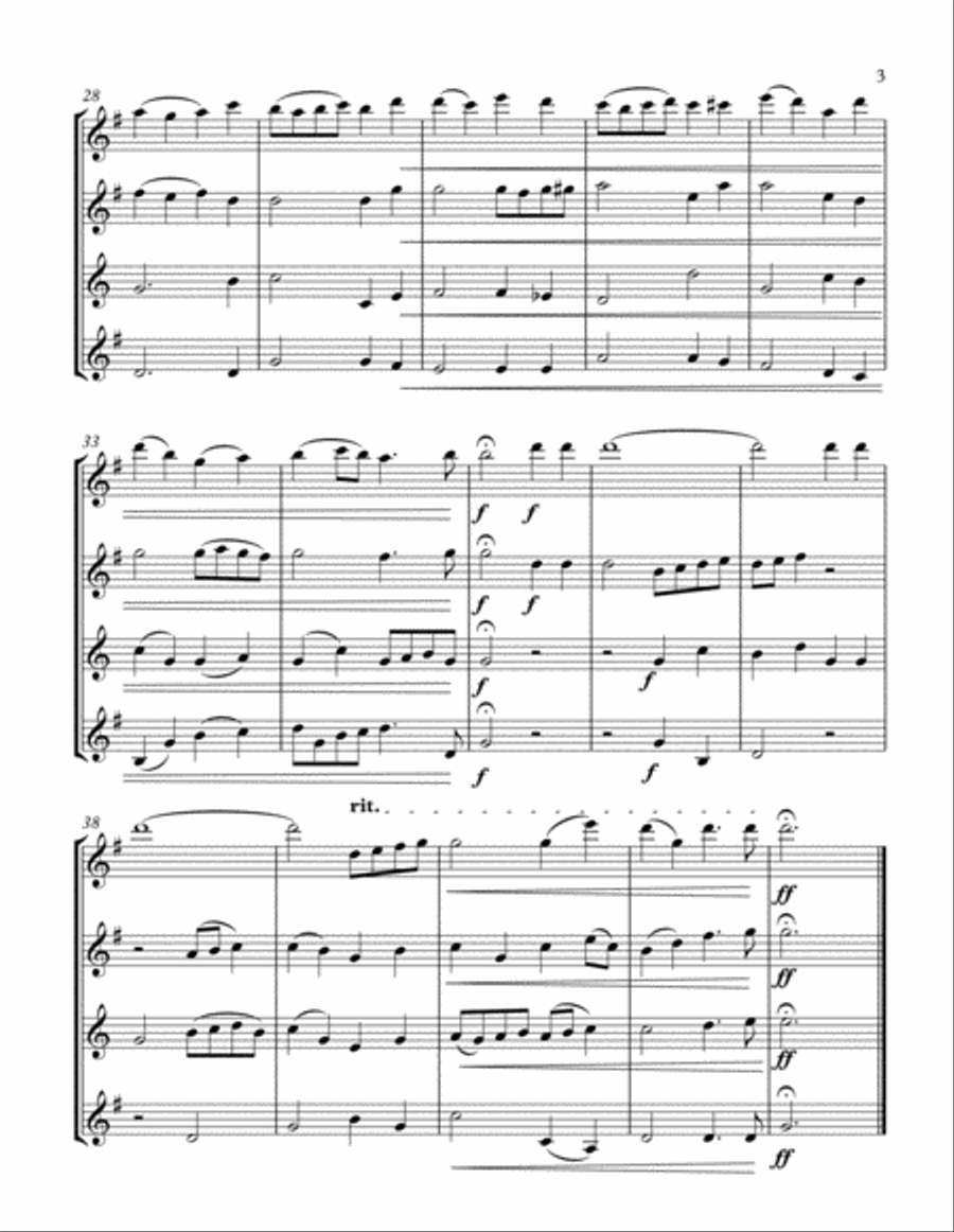 It Is Well with My Soul (Sax Quartet AATB) Saxophone Quartet scores gallery preview page 3
