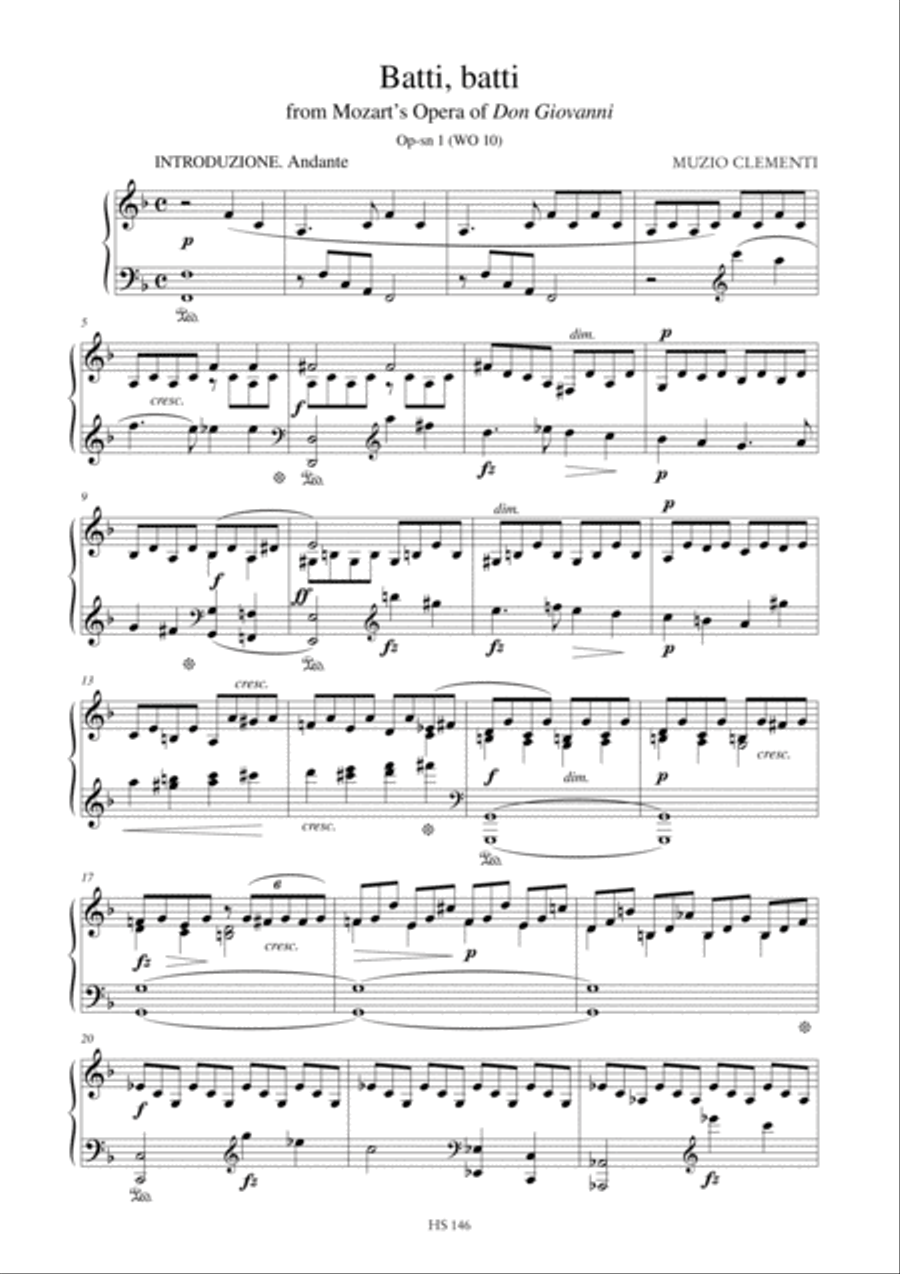 Batti, batti from Mozart’s Opera of 