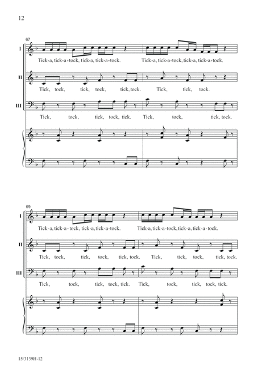 Just Like Clockwork! 3-Part scores gallery preview page 13