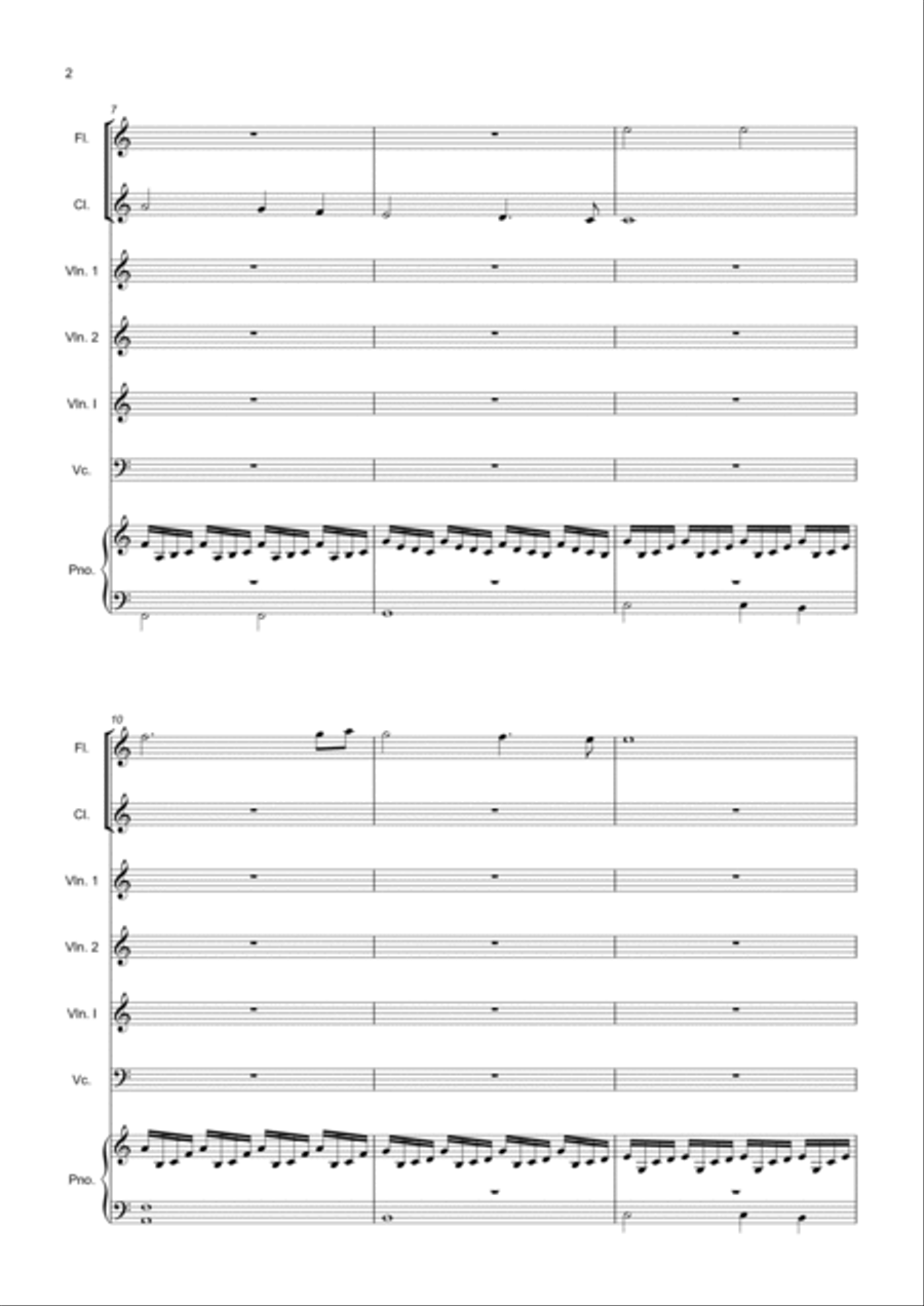 Recorder Quartet Sonata 2 mov III Lagramente Recorder scores gallery preview page 2