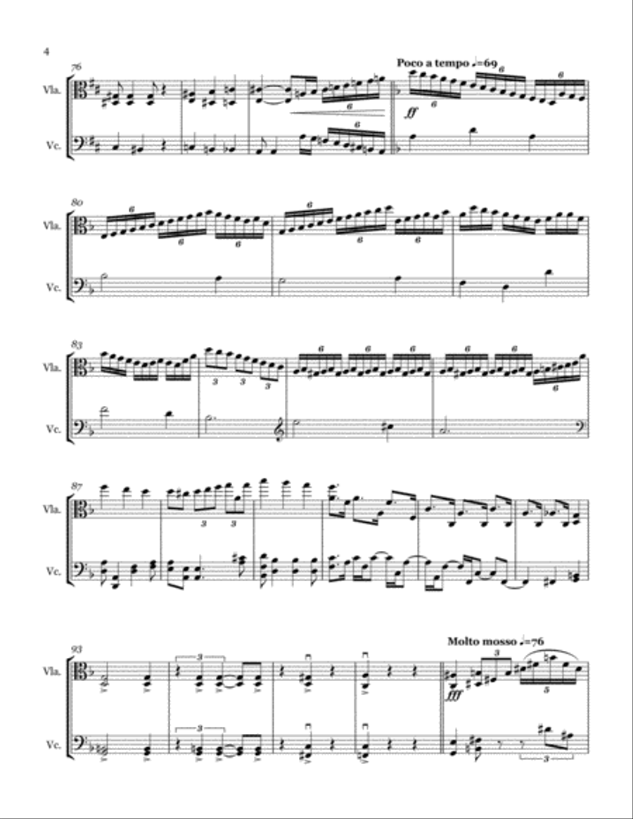 Elegy for Viola and Cello String Duet scores gallery preview page 4