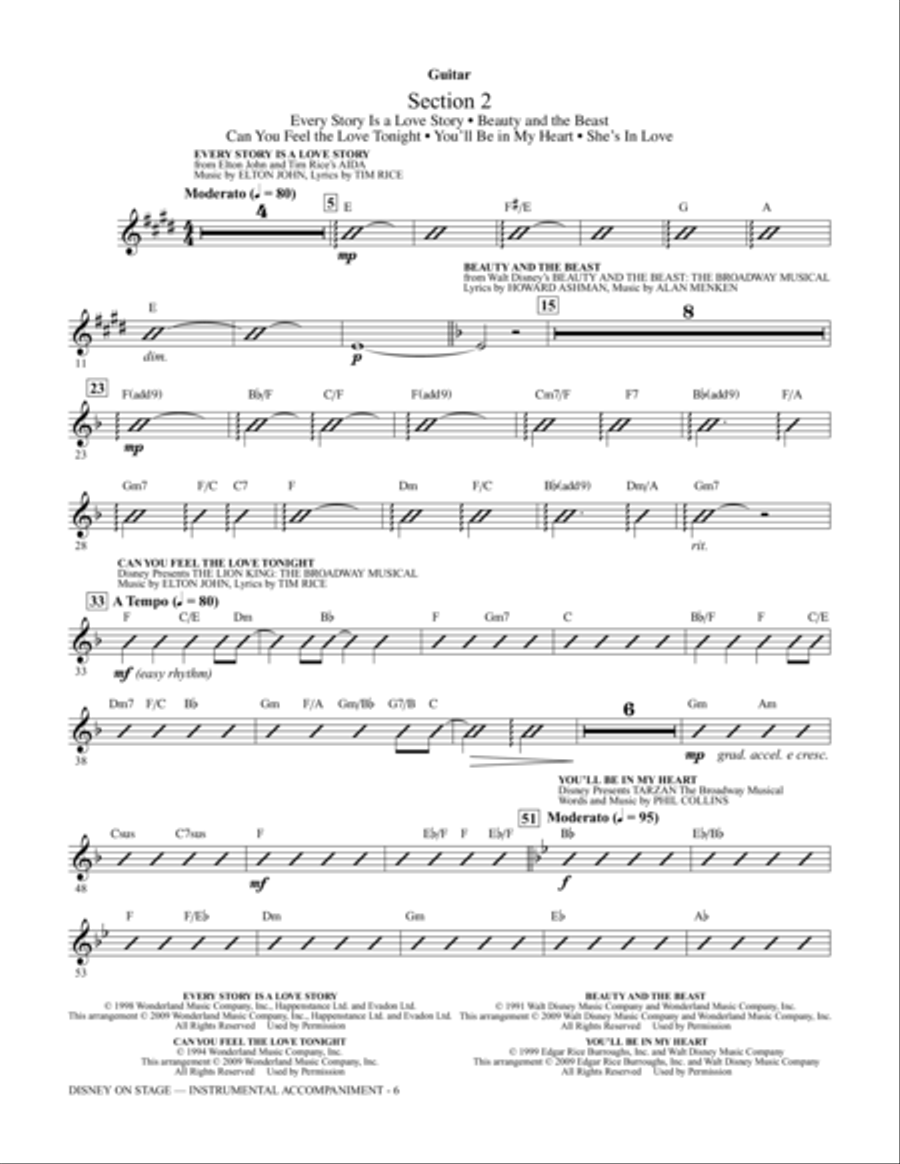 Disney On Stage (Medley) - Guitar Choir scores gallery preview page 5