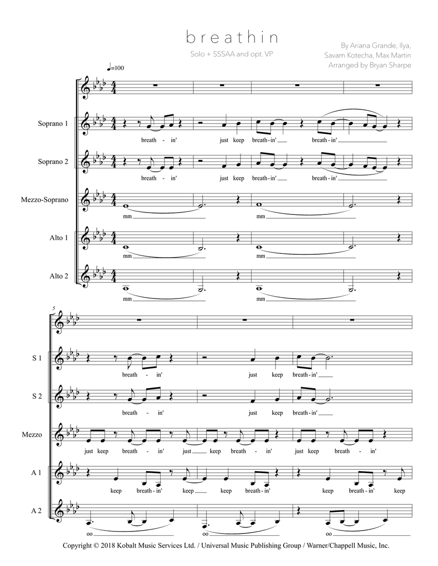 Breathin SSA scores gallery preview page 1