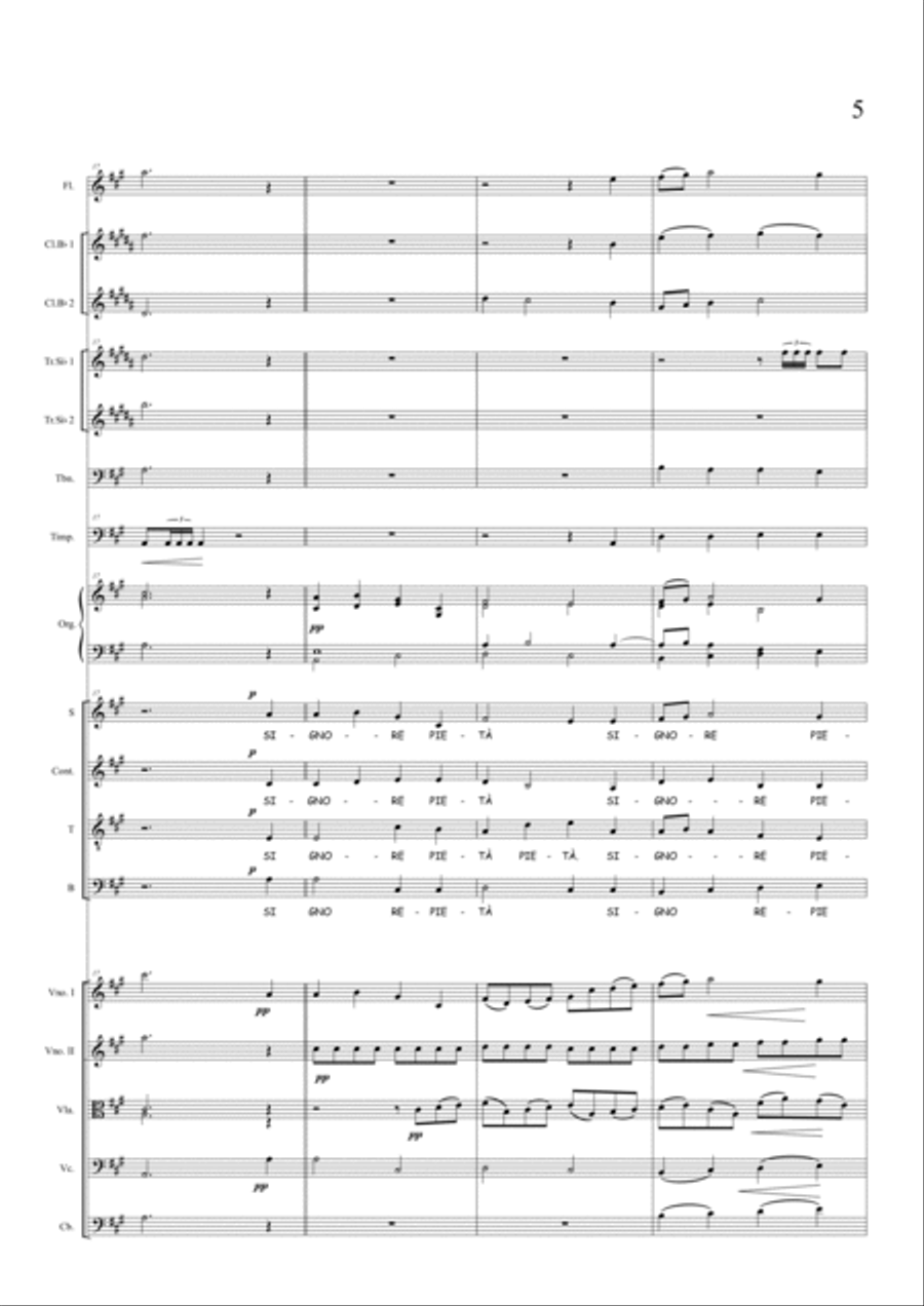 Messa in La Maggiore - Score Only Full Orchestra scores gallery preview page 5