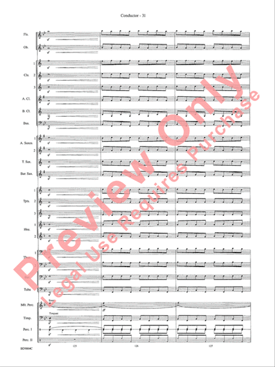 Morning Madness Morning Madness Concert Band scores gallery preview page 34