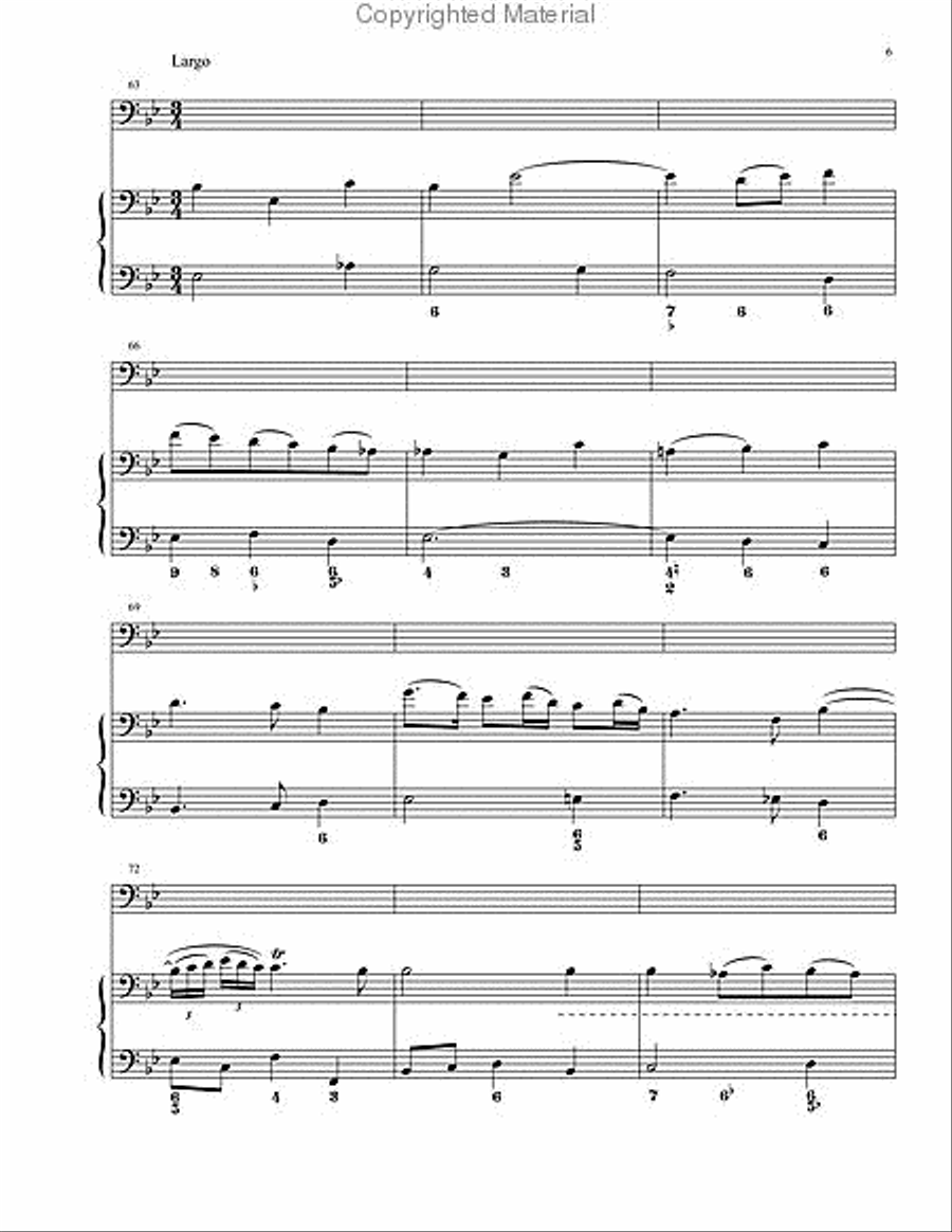 Sonatas 4-6 for Trombone & Keyboard Piano scores gallery preview page 7