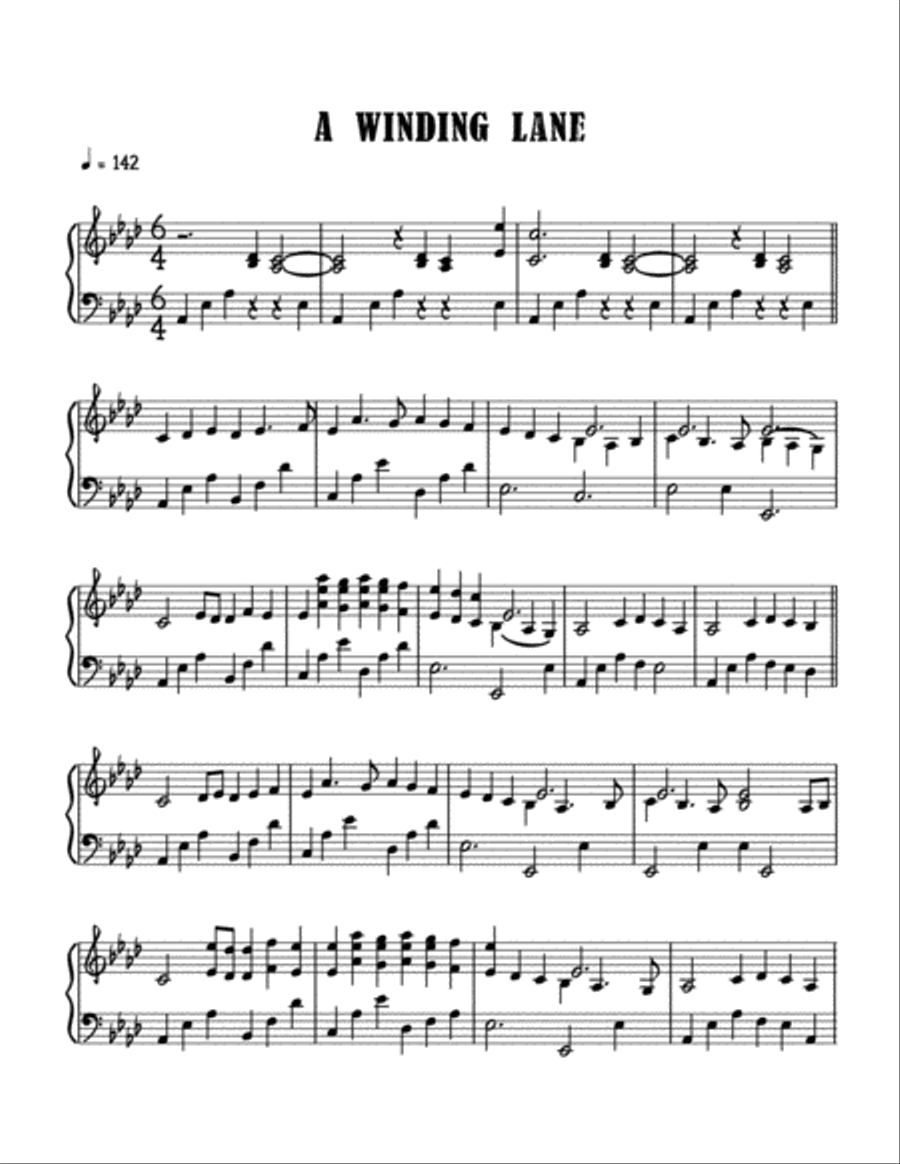 A Winding Lane Piano Solo scores gallery preview page 2