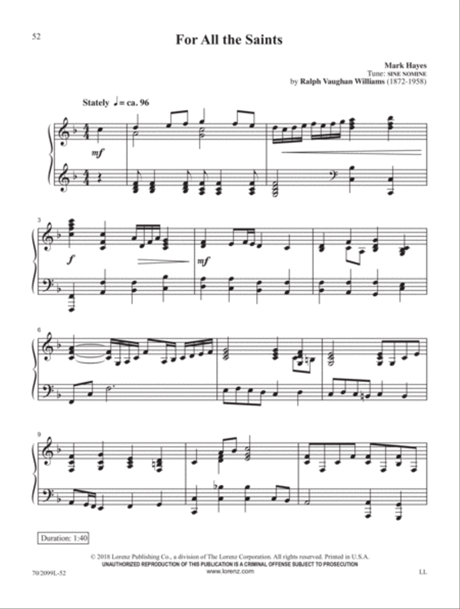 Mark Hayes Miniatures, Vol. 2 Piano Solo scores gallery preview page 17