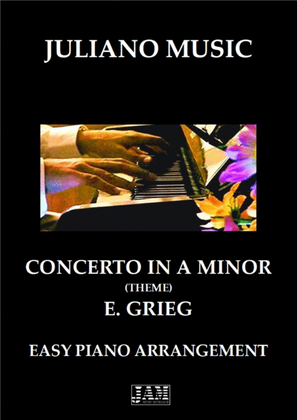 Book cover for THEME FROM " CONCERTO IN A MINOR" (EASY PIANO) - E. GRIEG