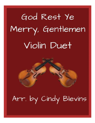 Book cover for God Rest Ye Merry, Gentlemen, for Violin Duet