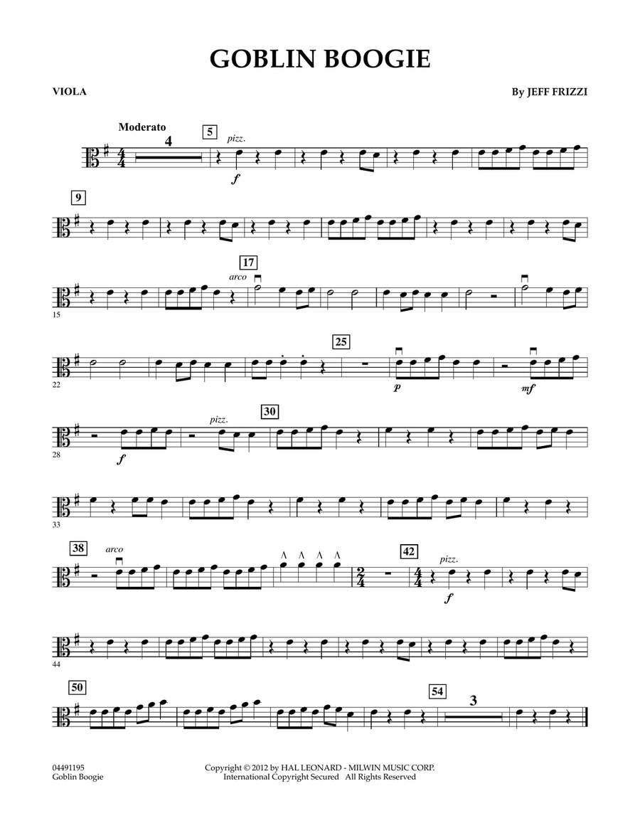 Goblin Boogie - Viola Orchestra scores gallery preview page 1