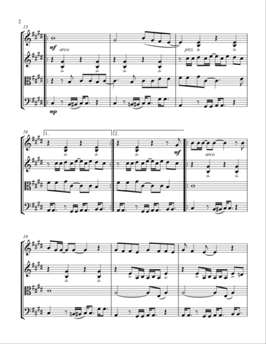 Lullaby String Quartet scores gallery preview page 2