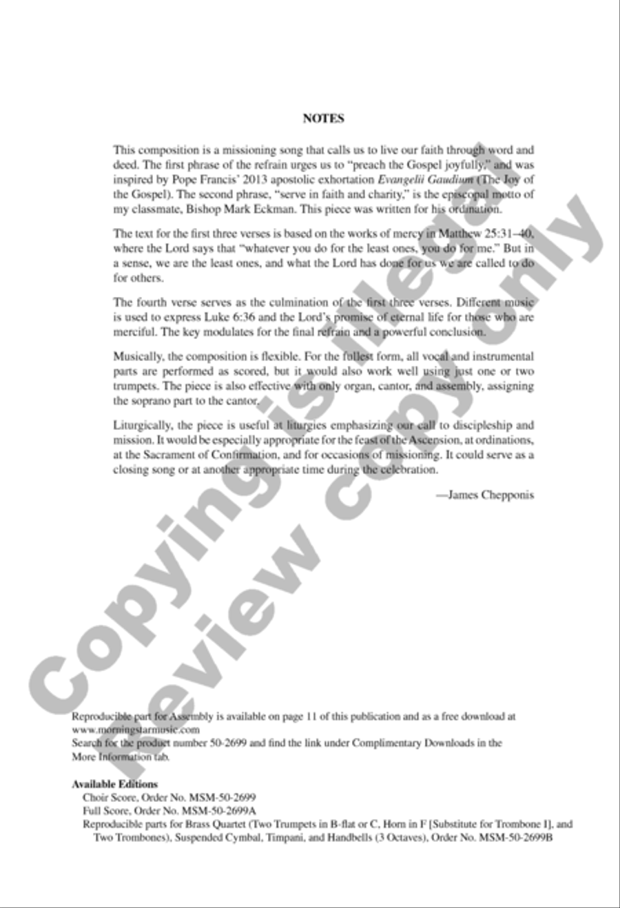 Serve in Faith and Charity (Choral Score) 4-Part scores gallery preview page 2