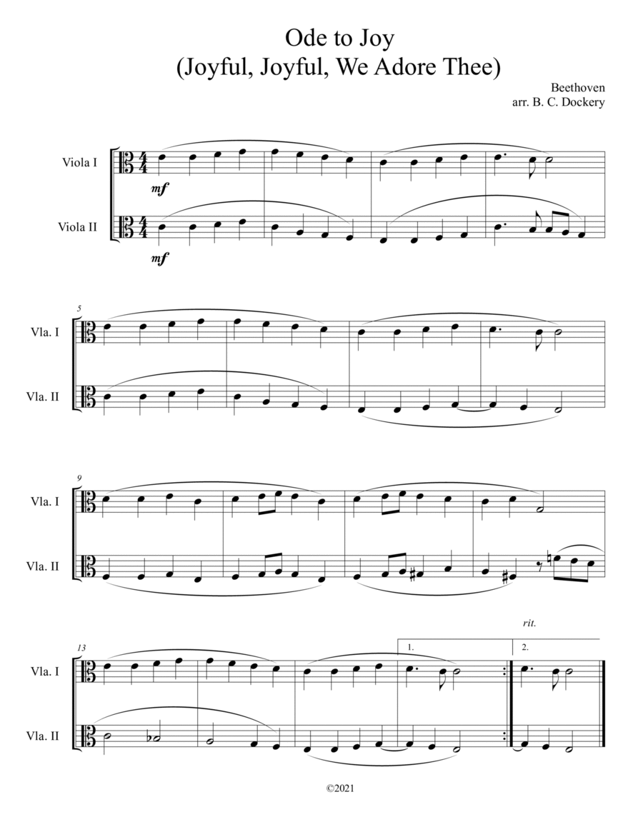 Ode to Joy (Viola Duet) image number null